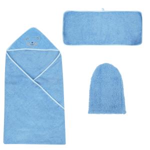Комплект  варежка, цвет: голубой полотенце/рукавица Baby Nice