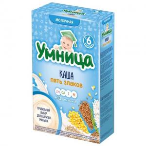 Каша  молочная 5 злаков с 6 месяцев 200 г Умница