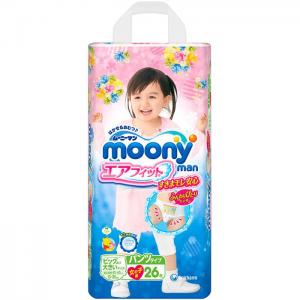 Трусики  для девочек (13-25 кг) 26 шт. Moony