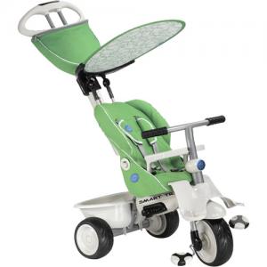 Детский трехколесный велосипед с ручкой  Stoller, цвет: зеленый Smart Trike