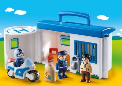 Конструктор  1.2.3 Возьми с собой: Полицейский Участок Playmobil
