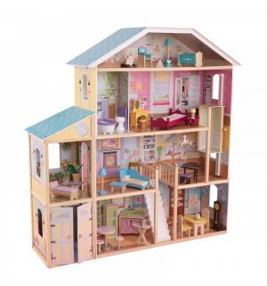 Дом для кукол  Великолепный особняк с мебелью Барби Высота куклы 30 см KidKraft
