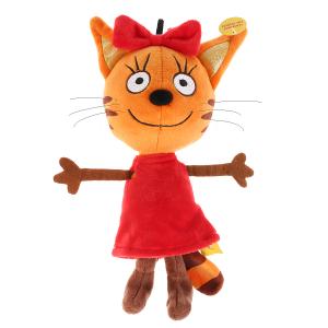 Мягкая озвученная игрушка  Три кота Карамелька 16 см цвет: оранжевый/красный Мульти-Пульти