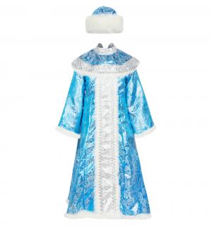Карнавальный костюм  Снегурочка шуба/шапка, цвет: голубой Карнавалия