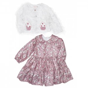 Комплект для девочки жакет и платье 3572 Baby Rose