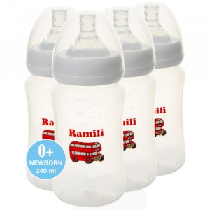 Бутылочка  Набор противоколиковых бутылочек Baby 240 мл 4 шт. Ramili