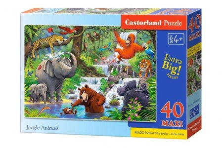 Пазлы MAXI Животные джунглей (40 элементов) Castorland