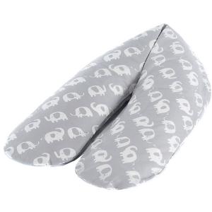 Подушка для беременных raLine Слоники, серая 170 см Theraline. Цвет: серый