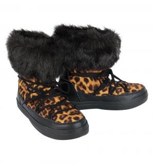 Унты  LodgePoint Lace Boot W Leopard/Black, цвет: черный Crocs