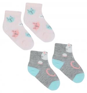 Комплект носки 2 шт., цвет: розовый/серый Bossa Nova