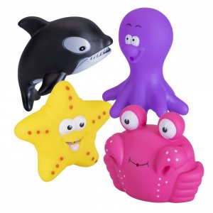 Набор игрушек для ванны Морские животные 4 шт. Курносики