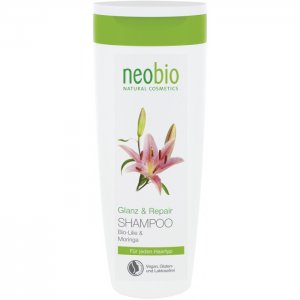 Шампунь для восстановления и блеска волос с био-лилией морингой 250 мл Neobio