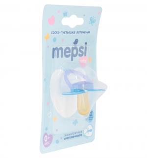 Соска-пустышка  Baby Классическая латекс, с рождения, цвет: голубой Mepsi