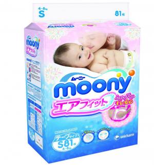 Подгузники  S (4-8 кг) 81 шт. Moony