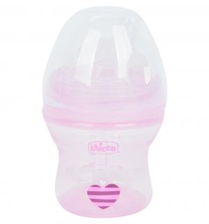 Бутылочка  Natural Feeling пластик с рождения, 150 мл, цвет: розовый Chicco