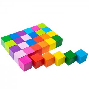 Деревянная игрушка  Кубики Цветные 30 шт. Томик