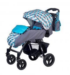 Прогулочная коляска  Travel Air, цвет: серый/голубой BabyHit