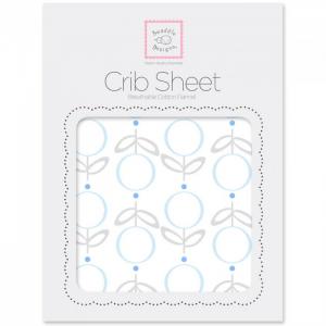 Простынь на резинке Fitted Crib Sheet Lolli Fleur 132х70х20 SwaddleDesigns