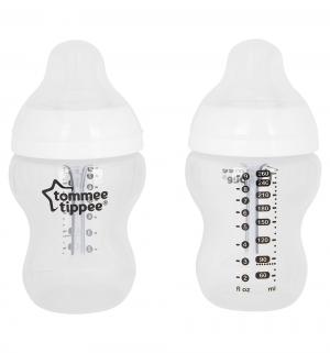 Набор бутылочек  Closer to Nature Anti-Colic Plus полипропилен с рождения, 260 мл, цвет: прозрачный Tommee Tippee