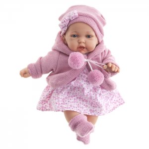 Кукла озвученная Азалия в ярко-розовом мягконабивная 27 см Munecas Antonio Juan