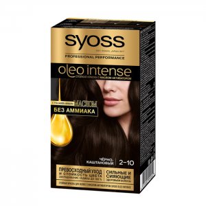 Oleo Intense Краска для волос 2-10 Чёрно-каштановый Syoss