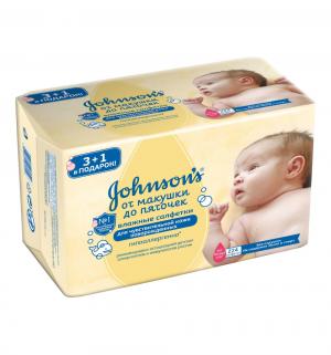 Влажные салфетки Johnsons Baby от макушки до пяточек без отдушки, 224 шт Johnson's