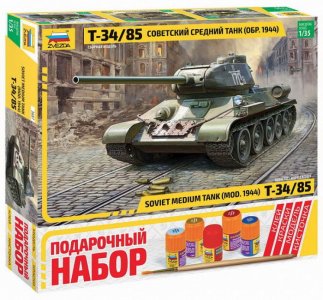 Набор подарочный-сборка Советский средний танк Т-34/85 Звезда