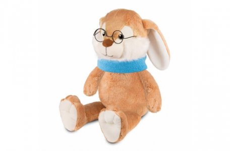 Мягкая игрушка  Кролик Эдик в Шарфе и Очках 25 см Maxitoys