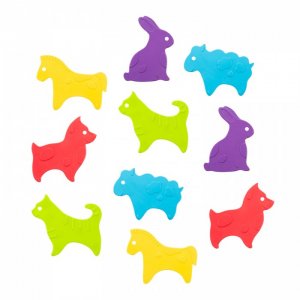 Коврик  Антискользящие детские мини-коврики для ванны/игрушка ванны 15 шт Animals ROXY-KIDS
