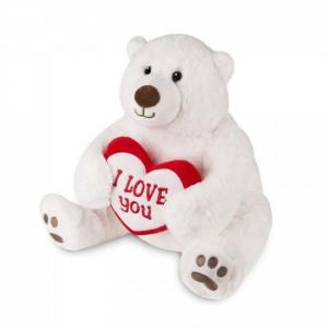 Мягкая игрушка  Белый Медведь с Сердцем 30 см Maxitoys