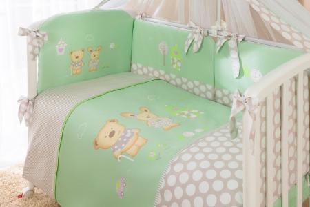 Комплект постельного белья  Венеция, цвет: салатовый 7 предметов Perina