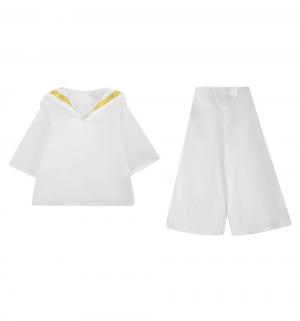 Крестильный набор рубашка/брюки , цвет: белый/золотой Ангел Мой