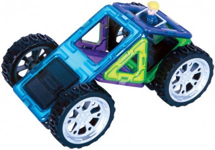Конструктор  магнитный Rally Kart Set Boy (8 деталей) Magformers
